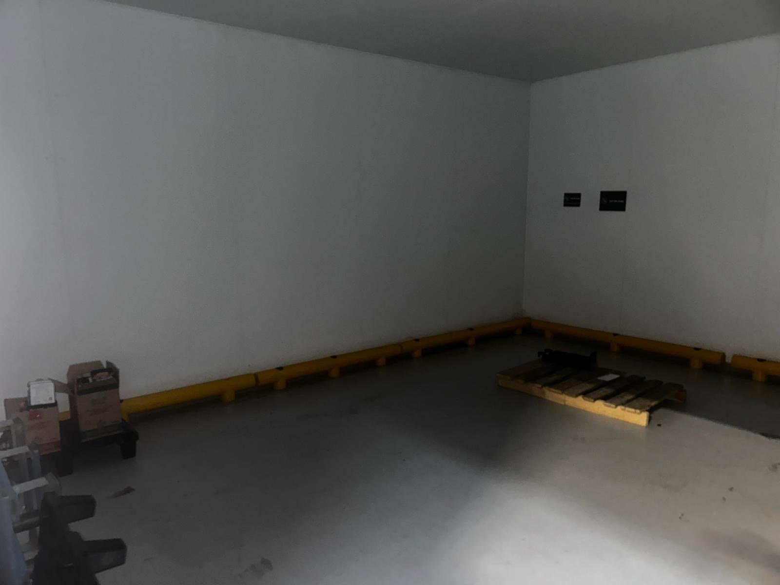 Clean cold room interior ready for loading
